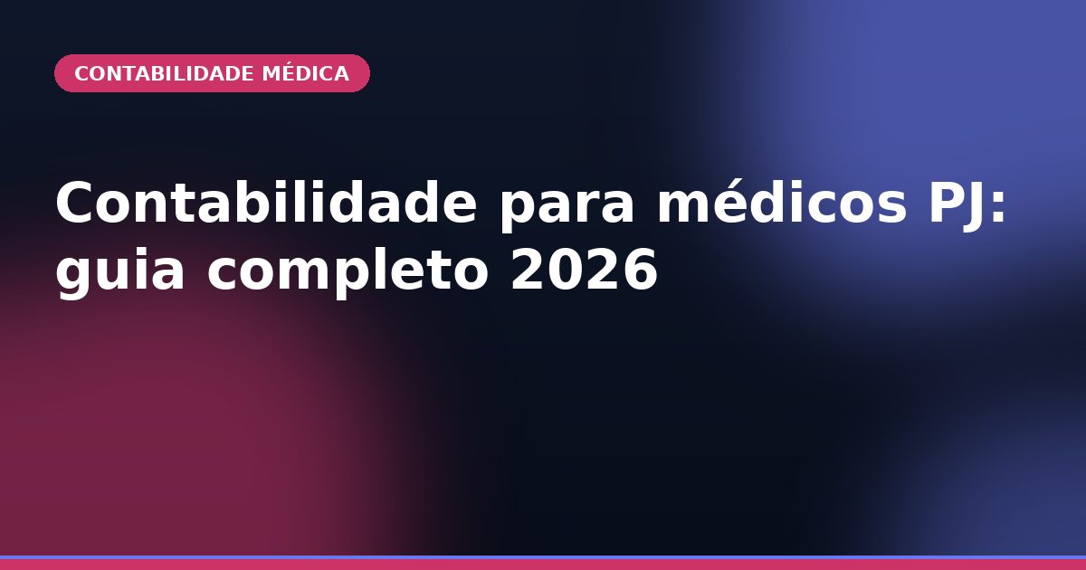 Contabilidade para médicos