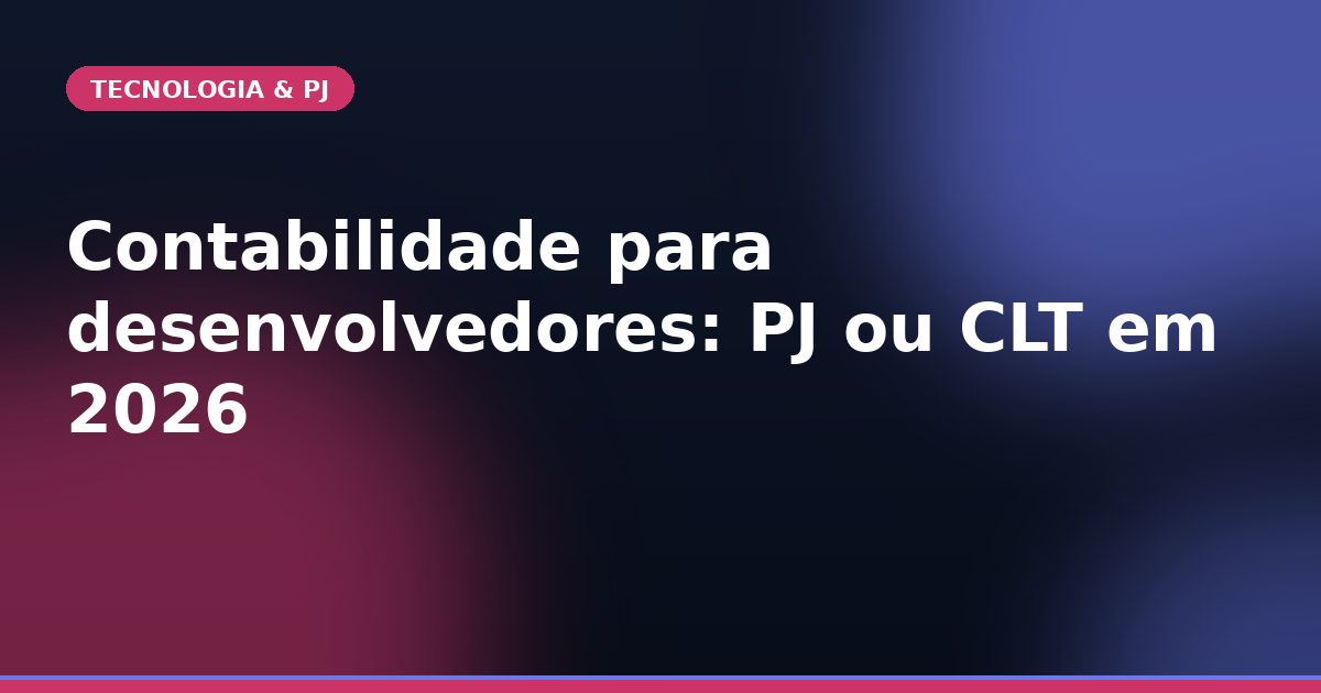 Contabilidade para Desenvolvedor