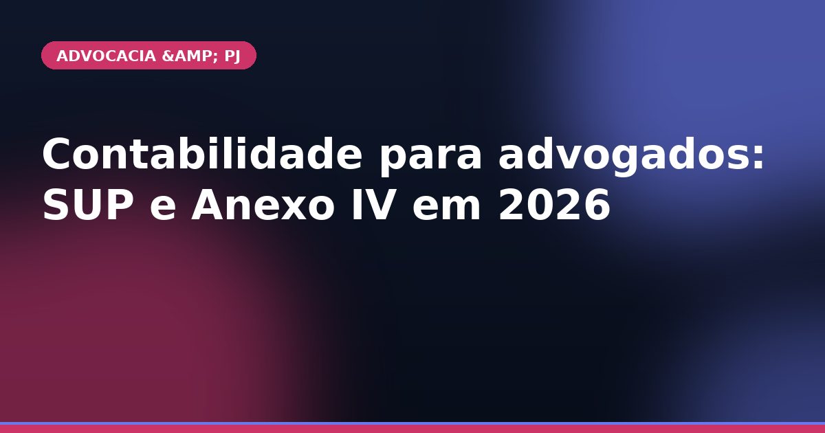 Contabilidade para Advogados