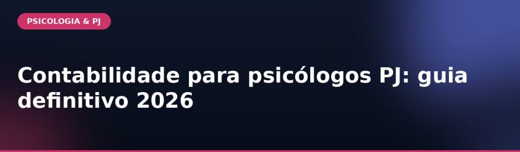 Contabilidade para Psicólogos