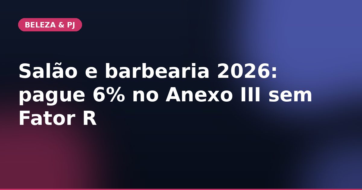 Contabilidade para Barbearias