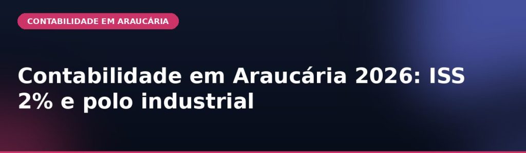 Contabilidade em Araucária
