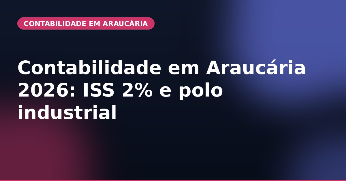 Contabilidade em Araucária