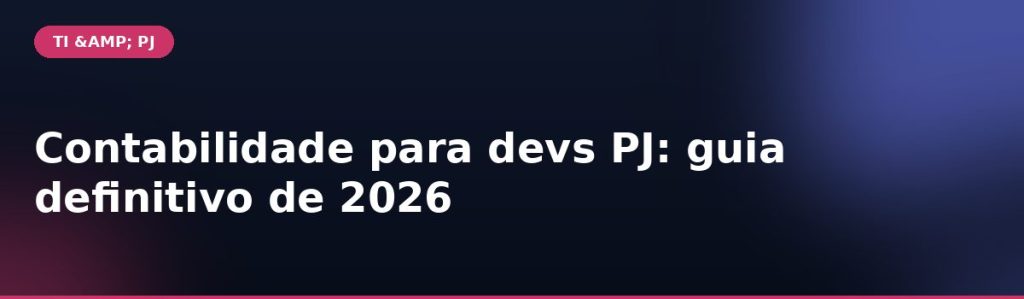 Contabilidade para Desenvolvedor